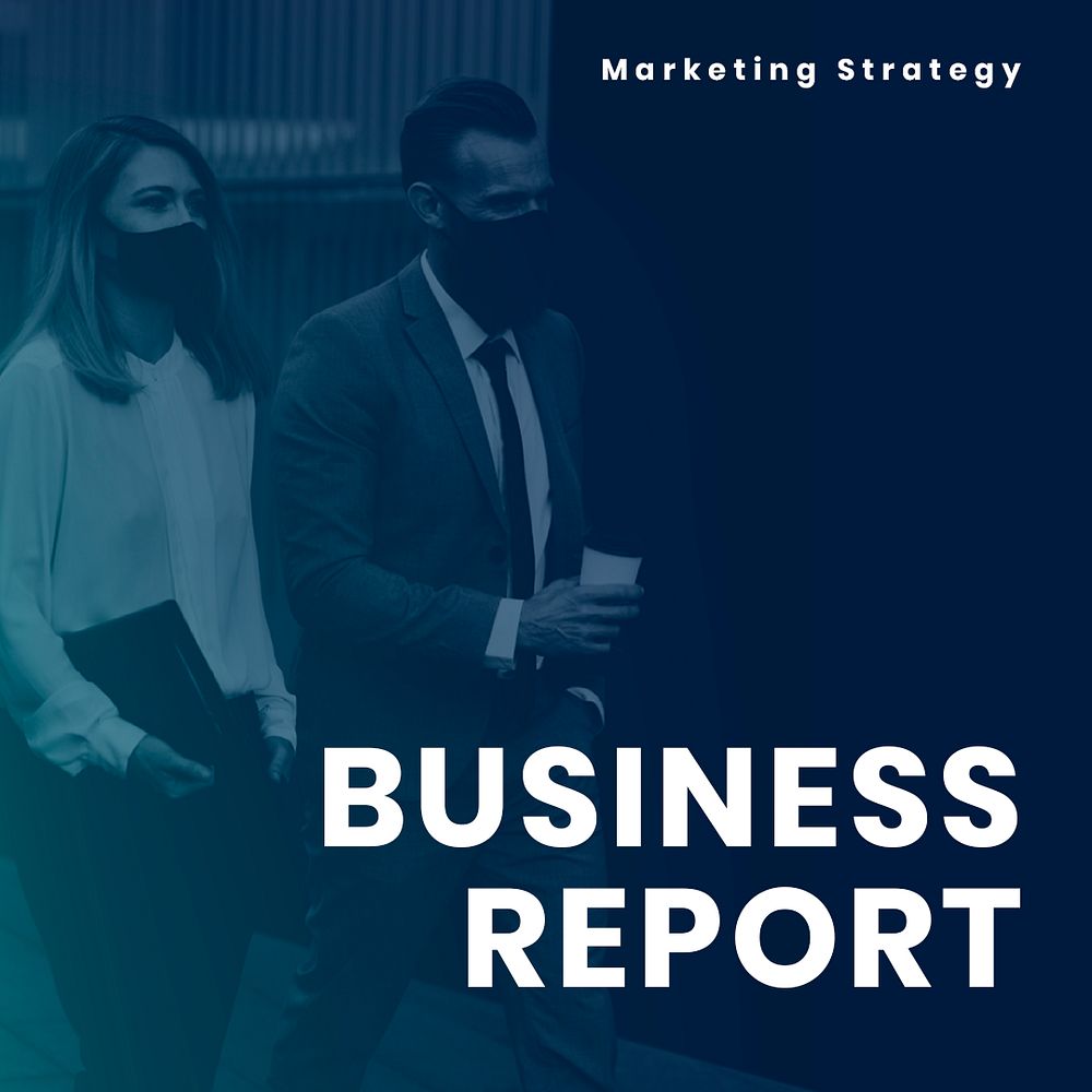 Business marketing report psd editable template