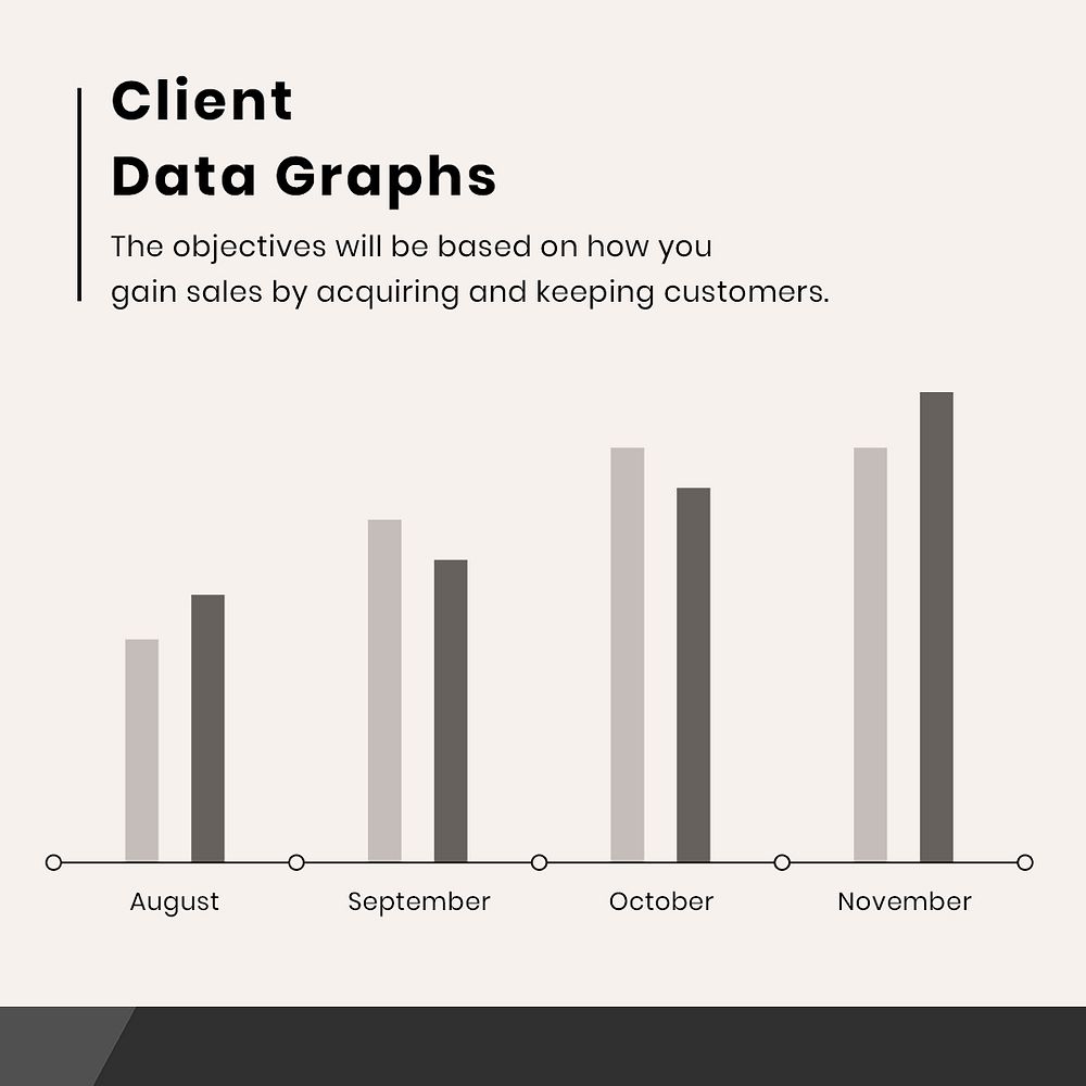 Client analysis graph psd business editable template