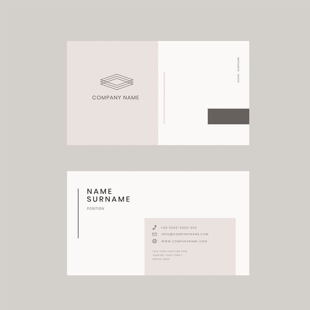 Simple business card psd editable template