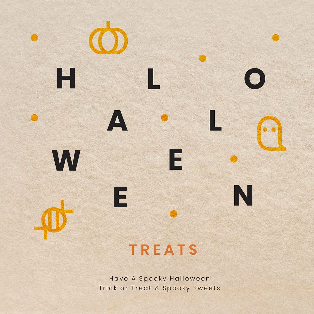 Festive Halloween banner template psd social media post
