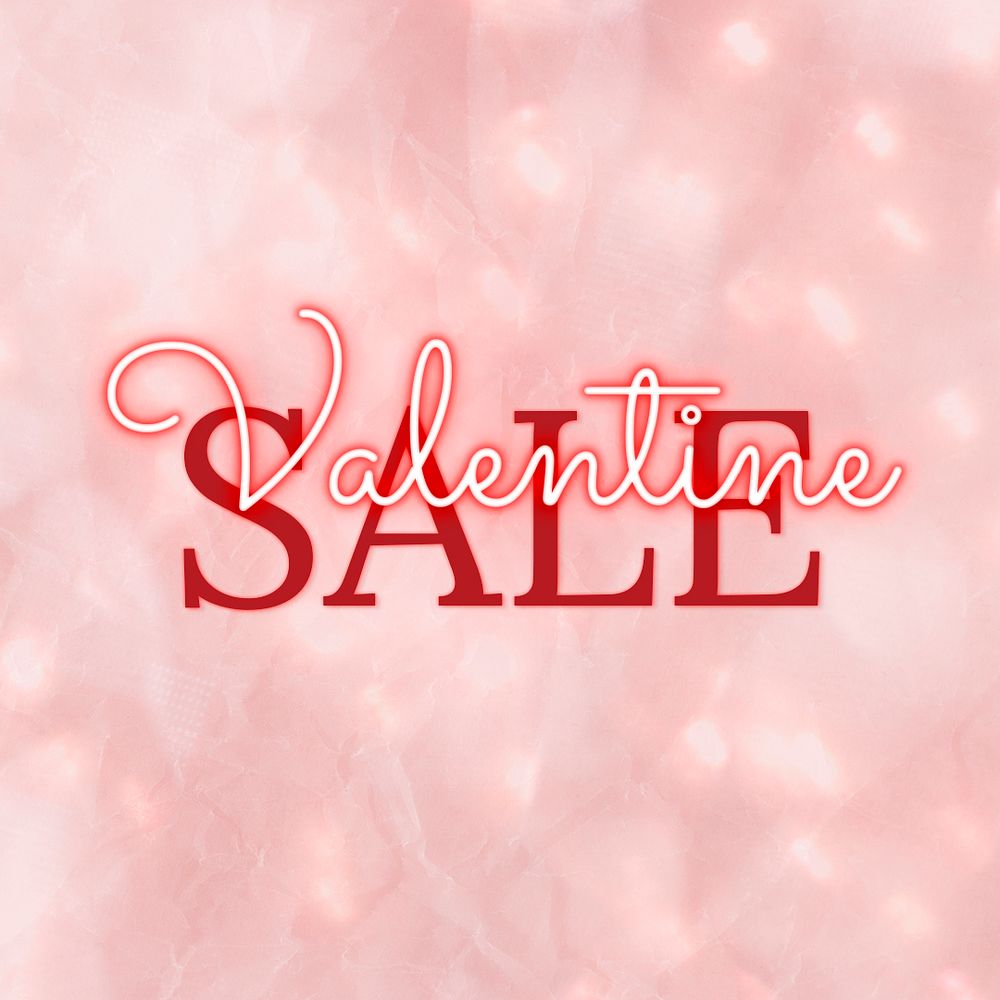 Valentine&rsquo;s sale editable template psd for social media post