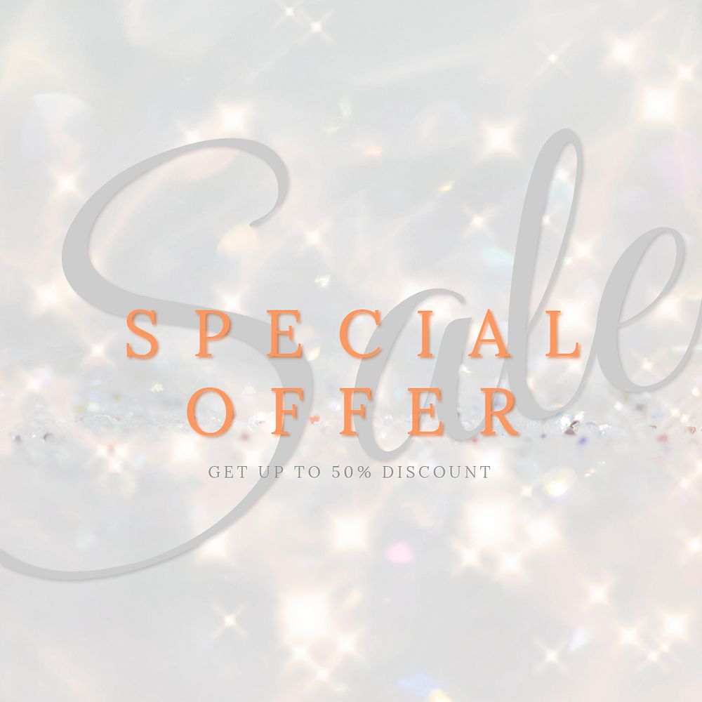Special offer editable template psd for social media post