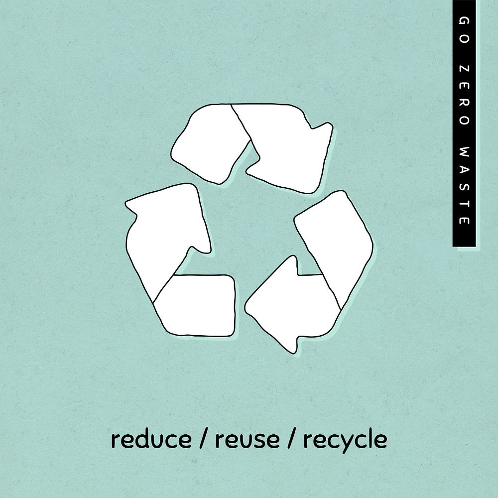 Recycle psd social media template zero waste lifestyle