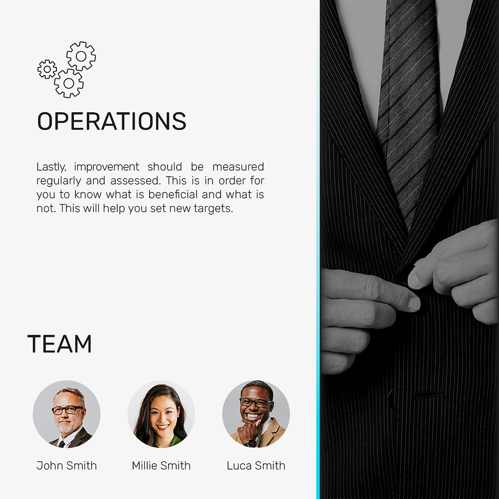 Company&rsquo;s operations business template psd social media post