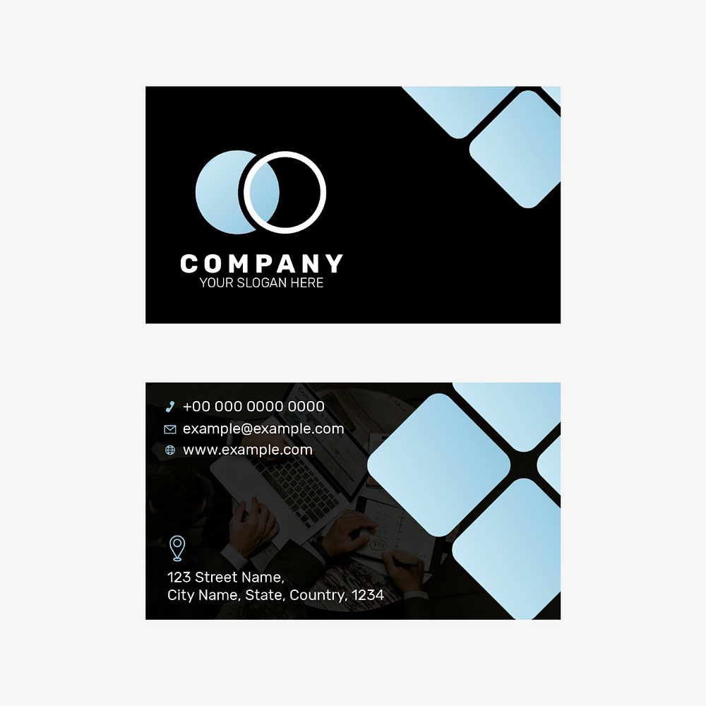 Editable business card template psd modern design