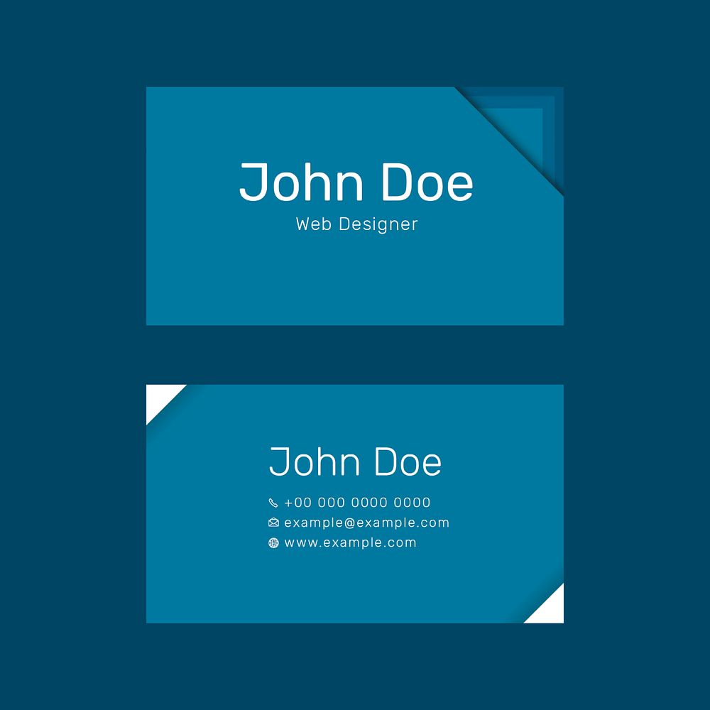 Modern business card template psd in navy blue