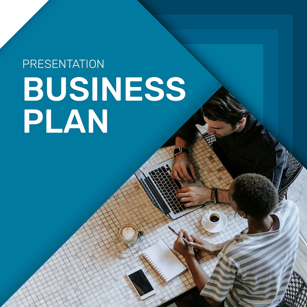 Company business plan template psd social media post
