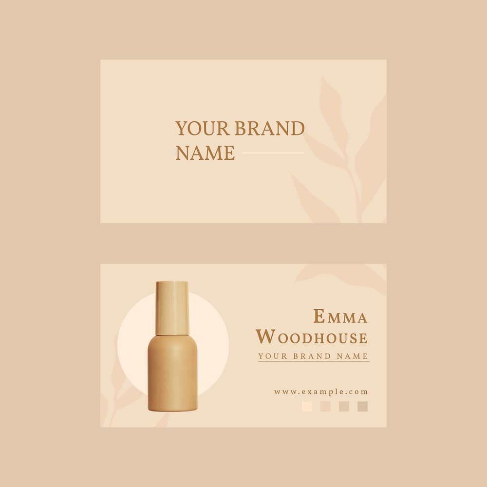 Cosmetic business card template psd