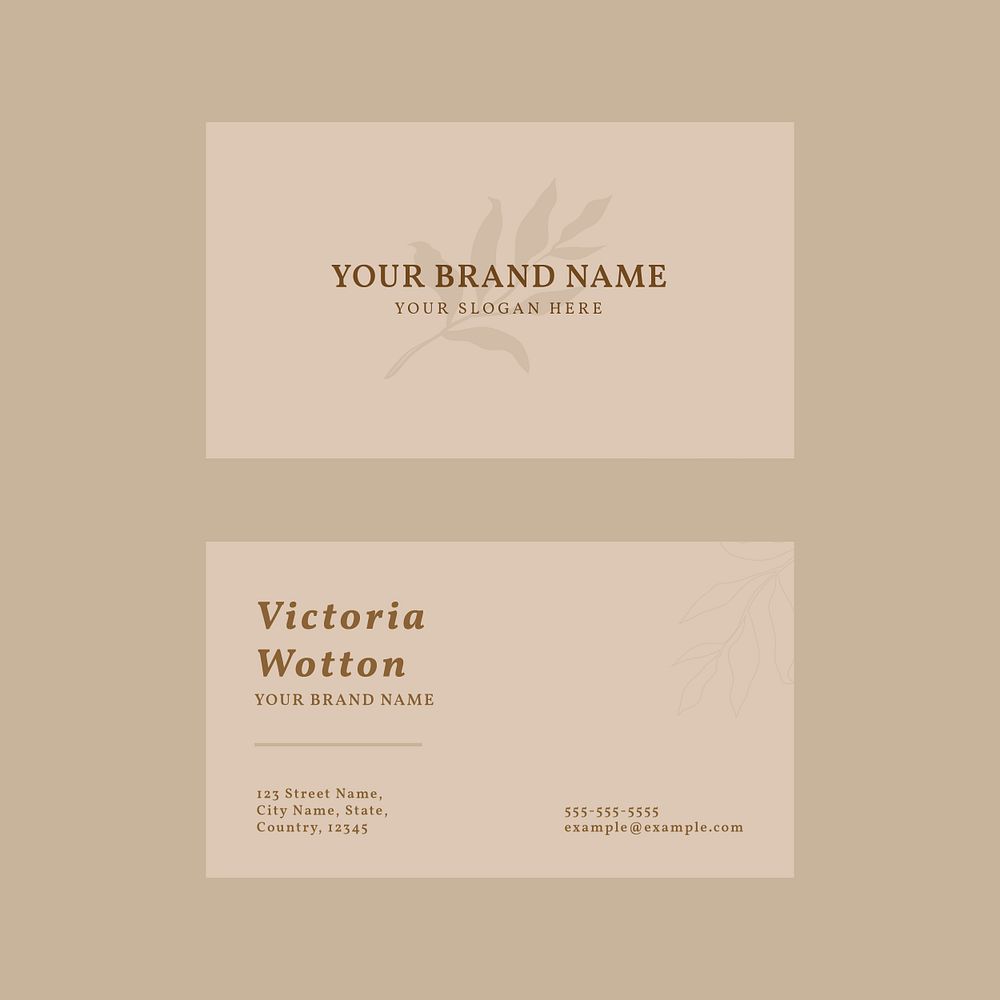 Skincare business card template psd