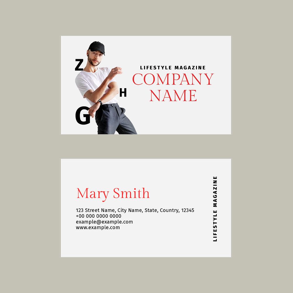 Stylish template psd fashion business card