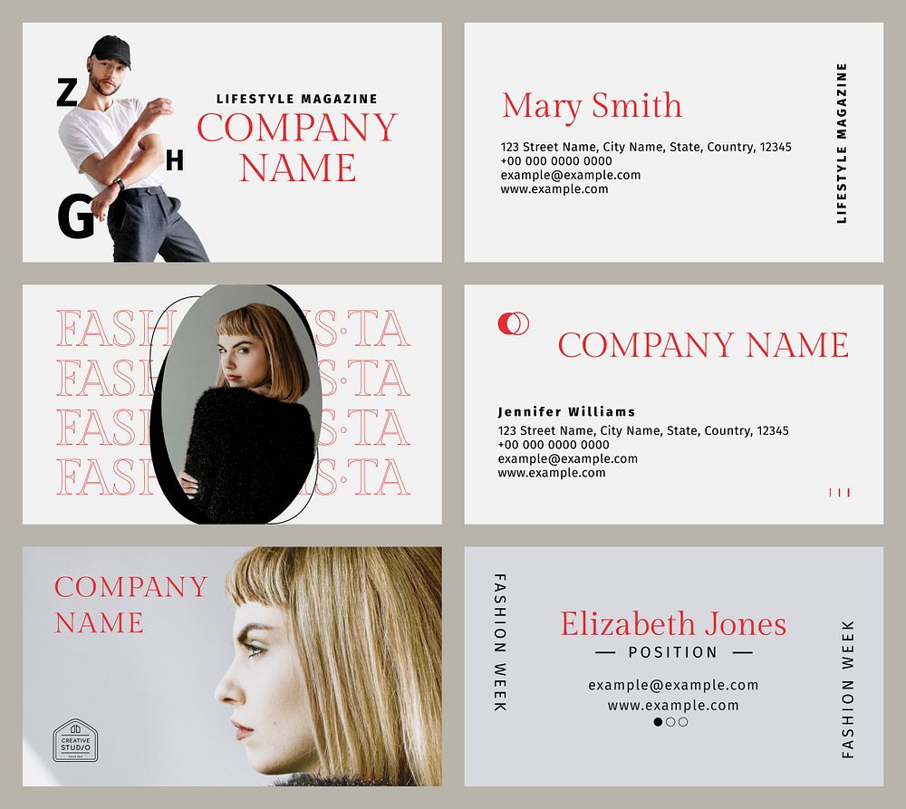 Stylish templates psd for fashion business card 