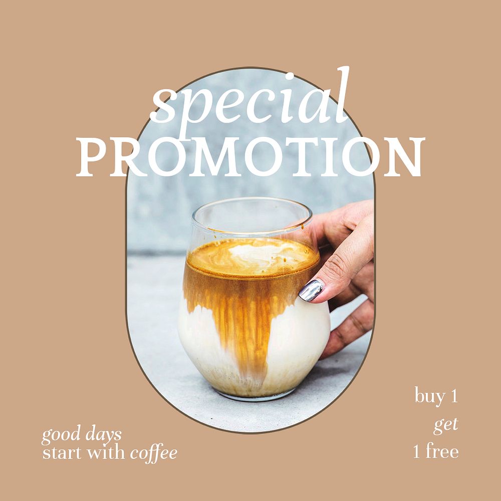 Special promotion psd ig post template for bakery and cafe marketing