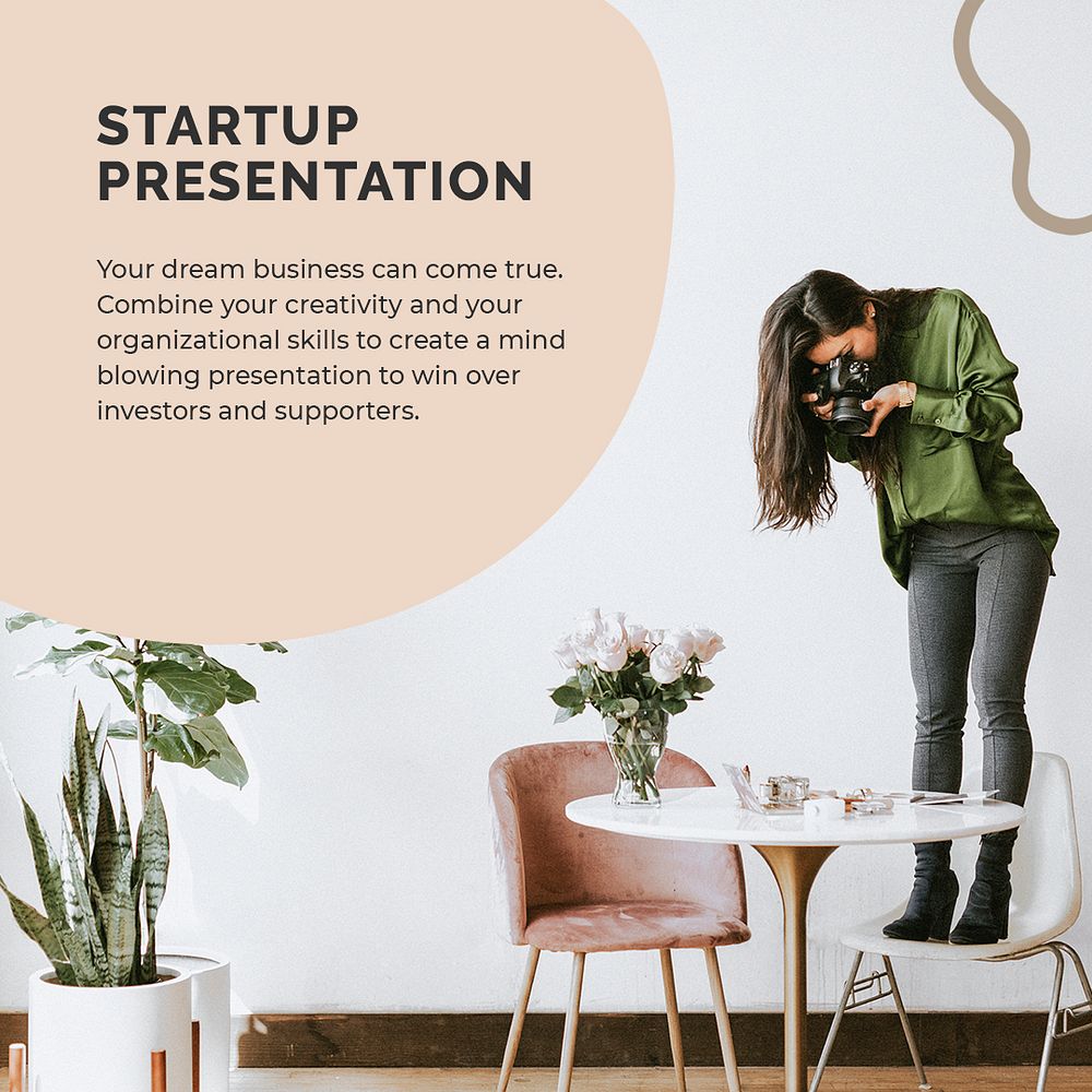 Startup business template psd for social media post
