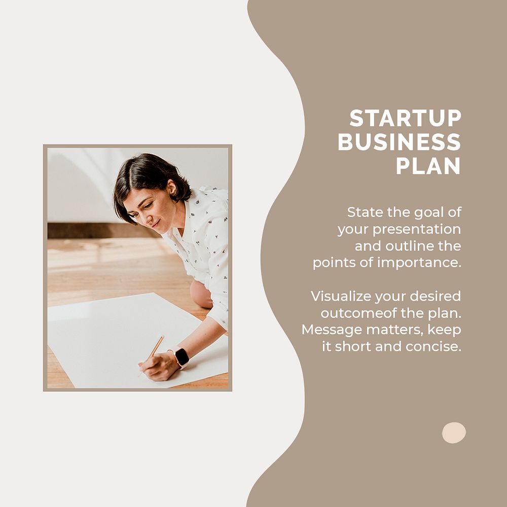 Social media post template psd for startup business plan