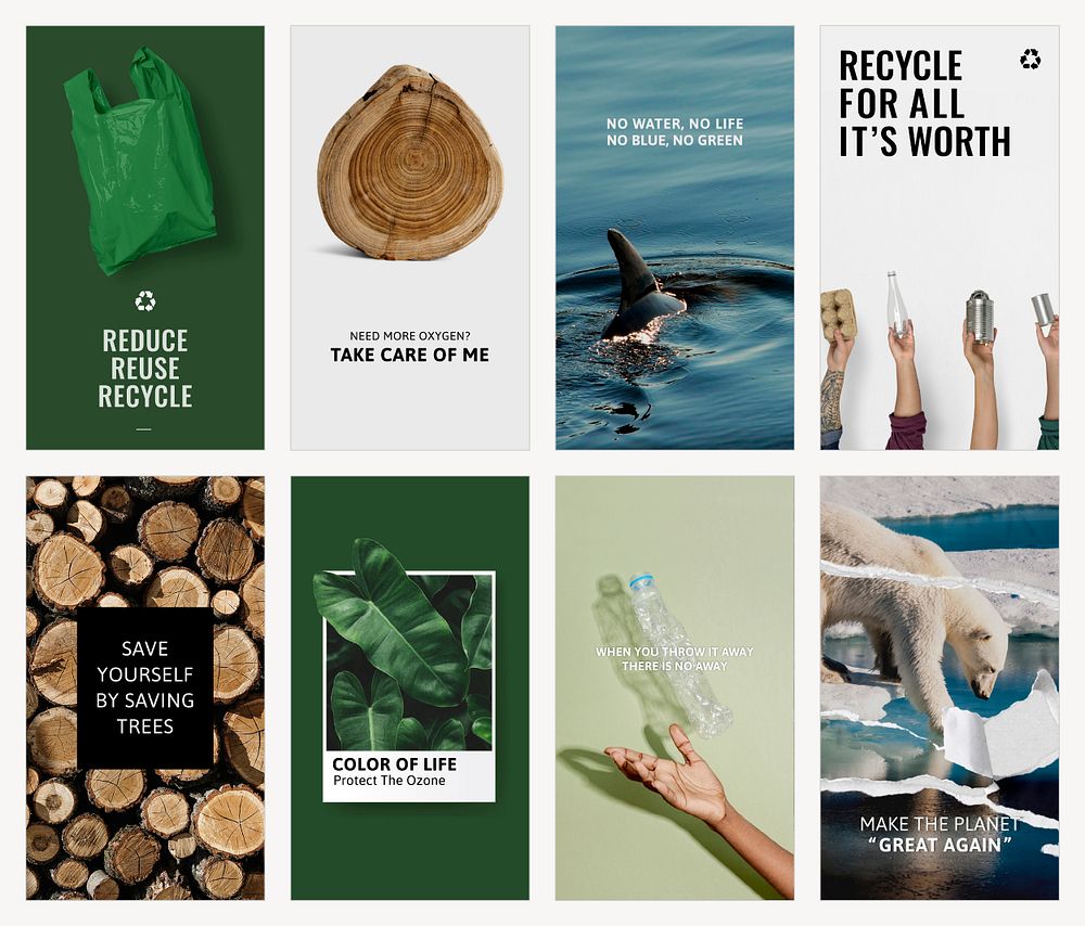 Environment awareness template psd set