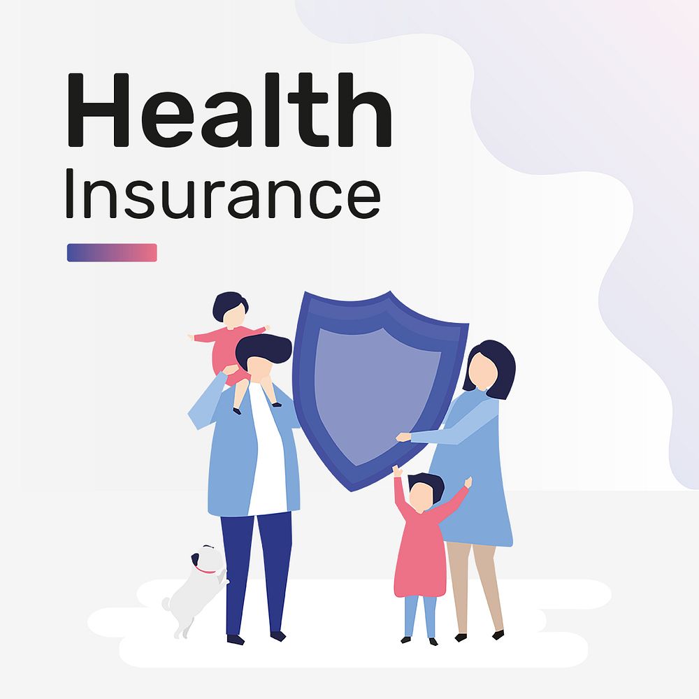 Health insurance template psd for social media post