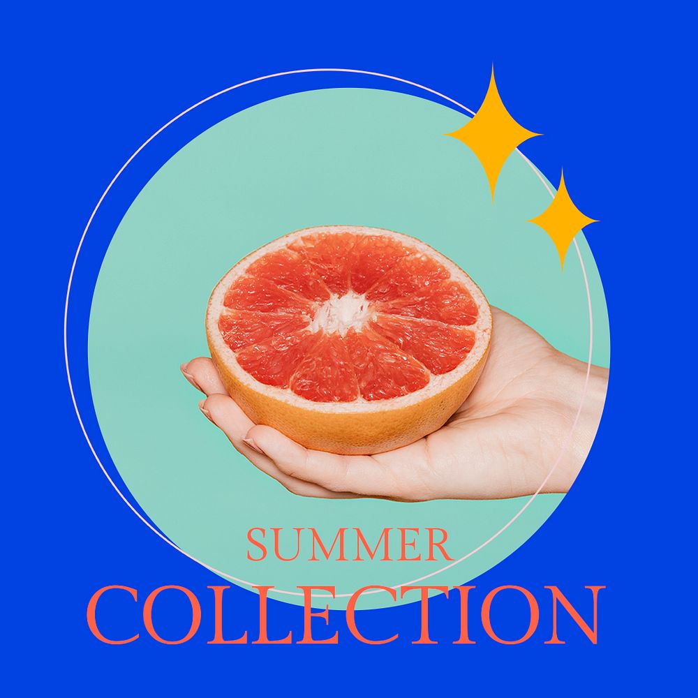 Summer fashion template psd for social media post