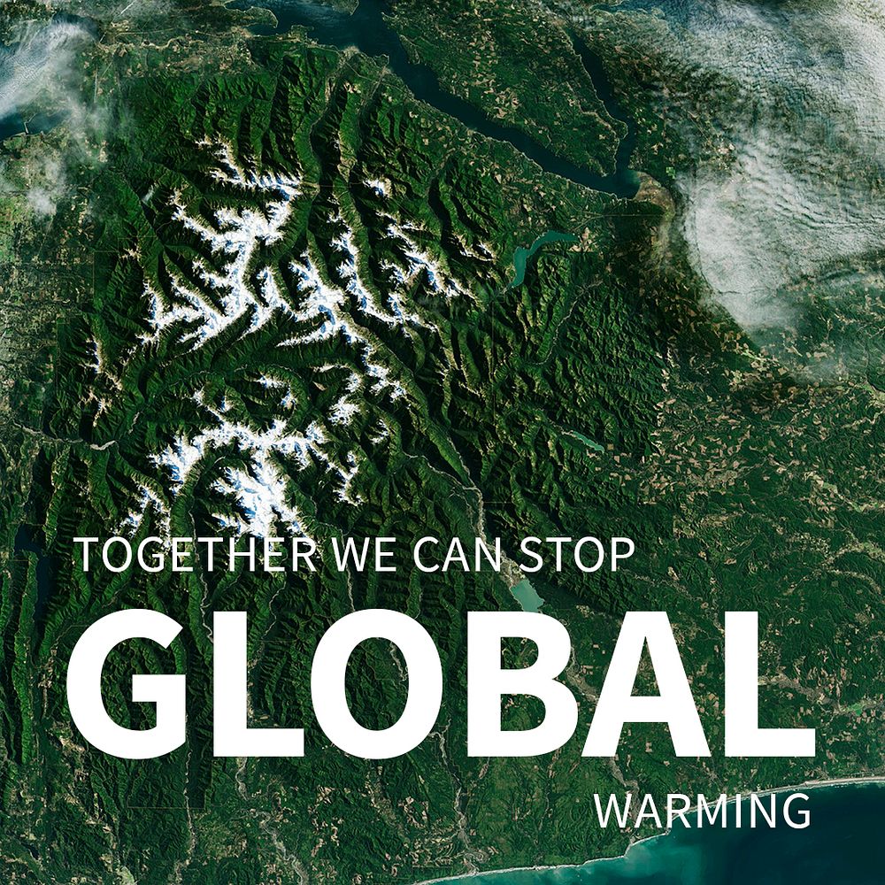 Global warming template psd for environment day