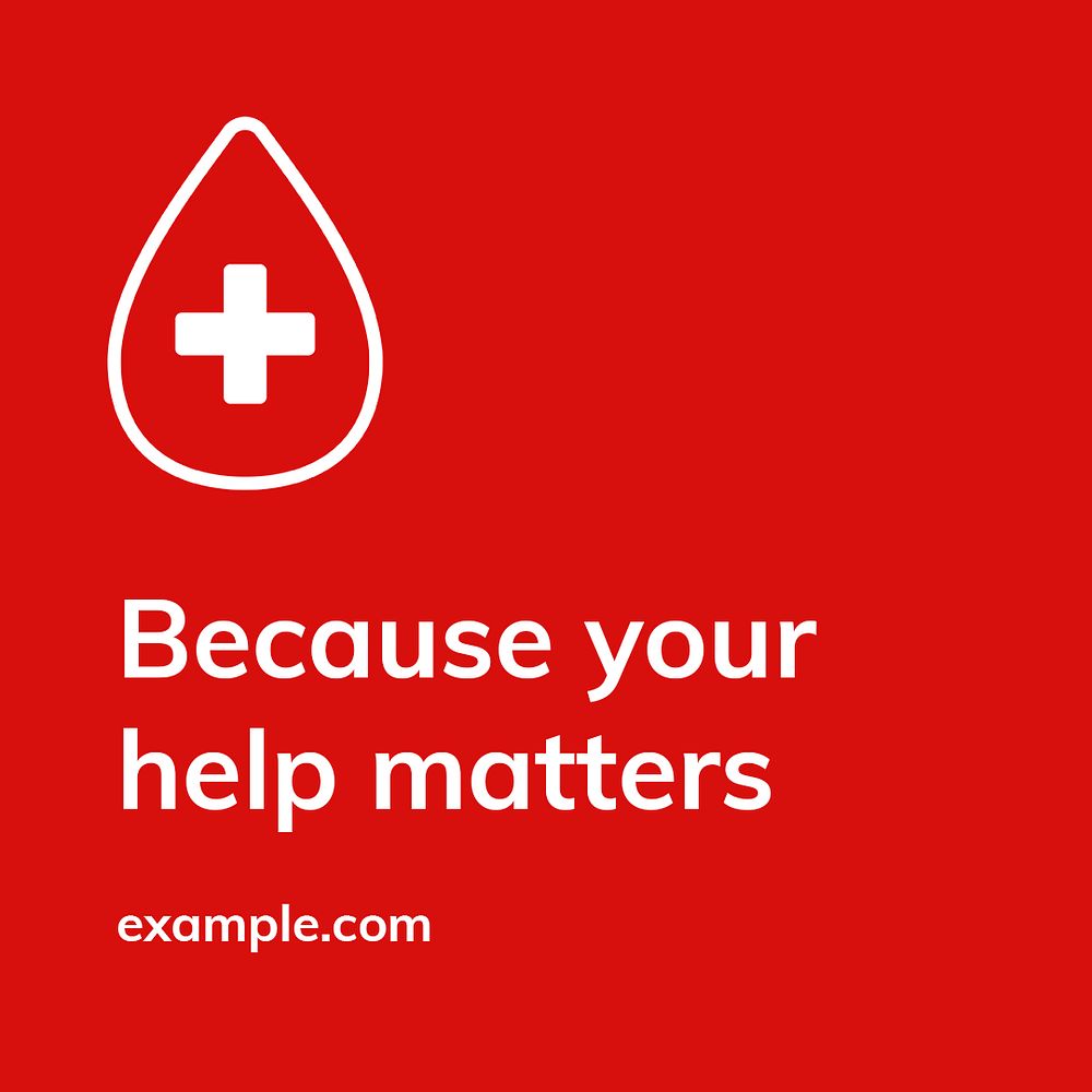 Your help matters template psd health charity social media ad