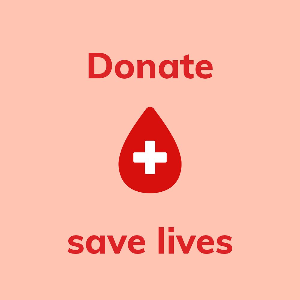 Donation save lives template psd health charity social media ad