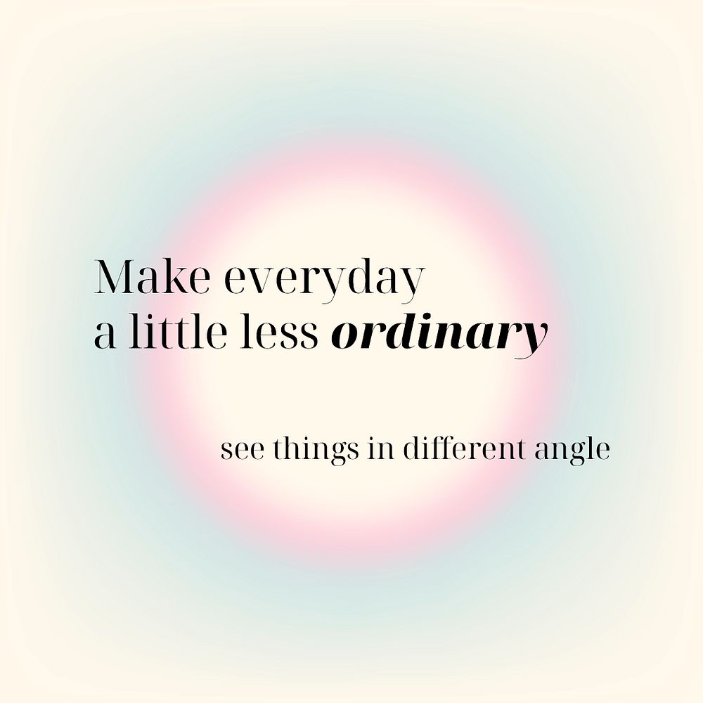 Inspirational quote Instagram post template, feminine design psd