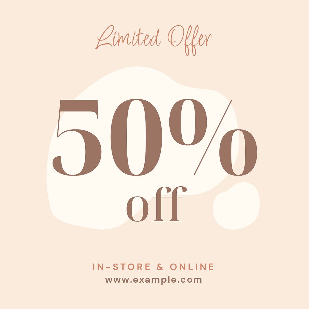 Pastel sale template, abstract memphis, social media ad psd