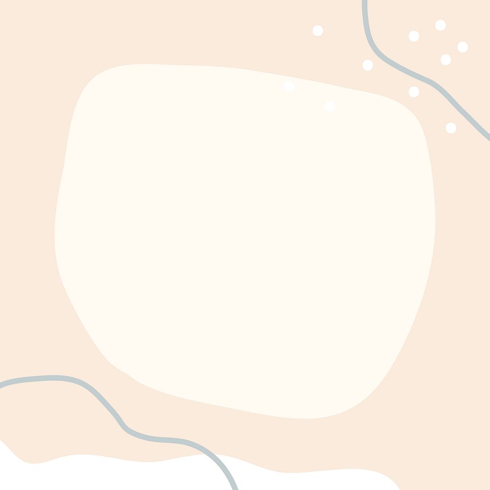 Cute memphis background, circle frame, beige design