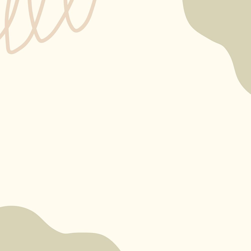 Aesthetic memphis border background, cute beige design