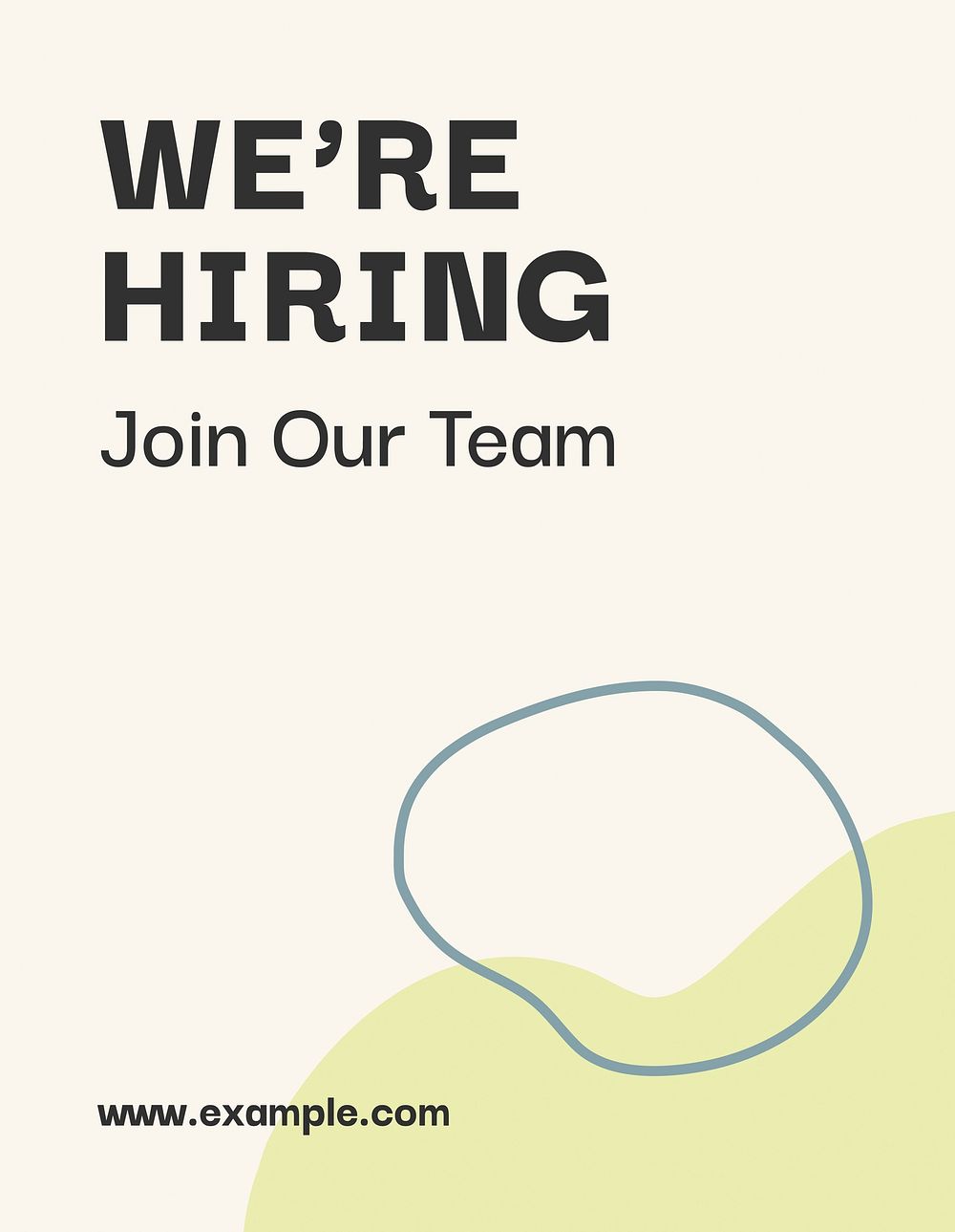 We're hiring template, job recruitment, minimal design psd