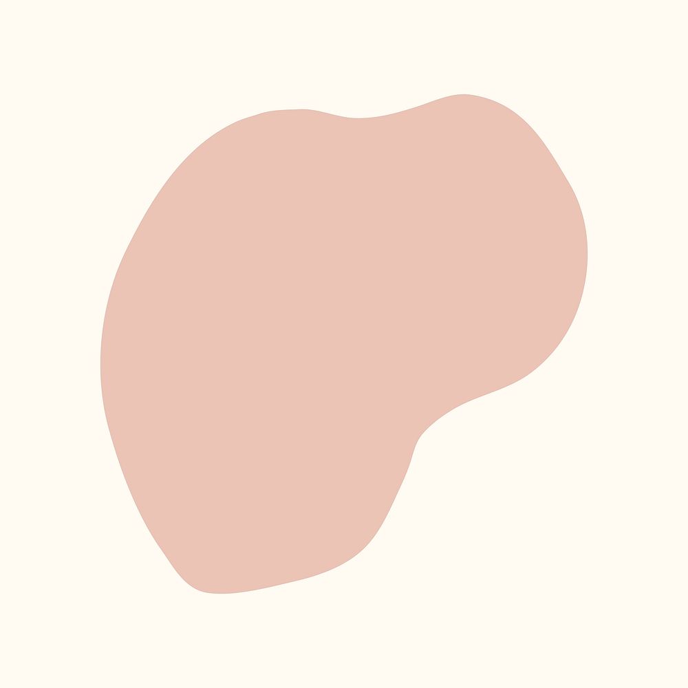 Pink blob shape sticker, pastel abstract design vector