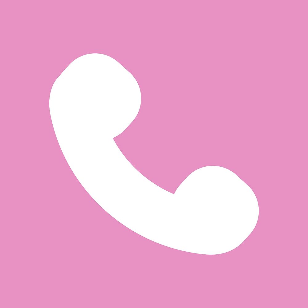 Telephone icon clipart, simple cute design vector