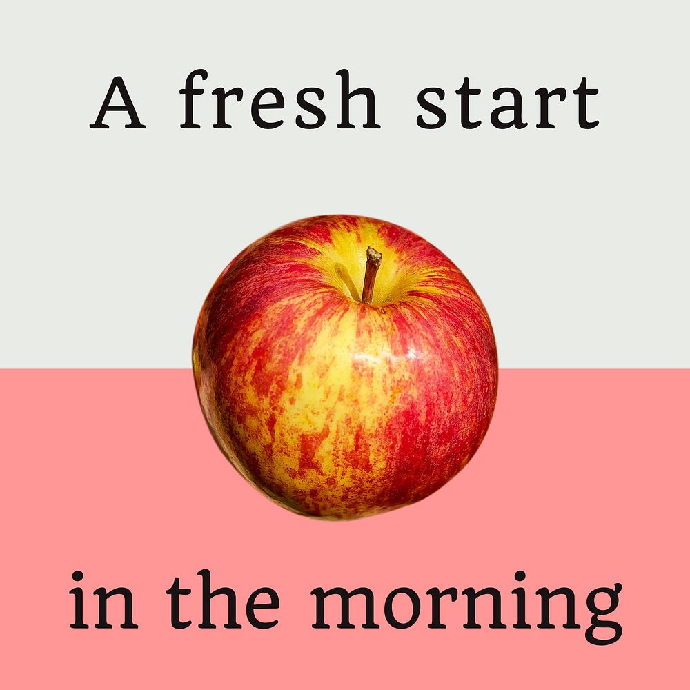 Breakfast fruit Instagram post template, aesthetic food design psd