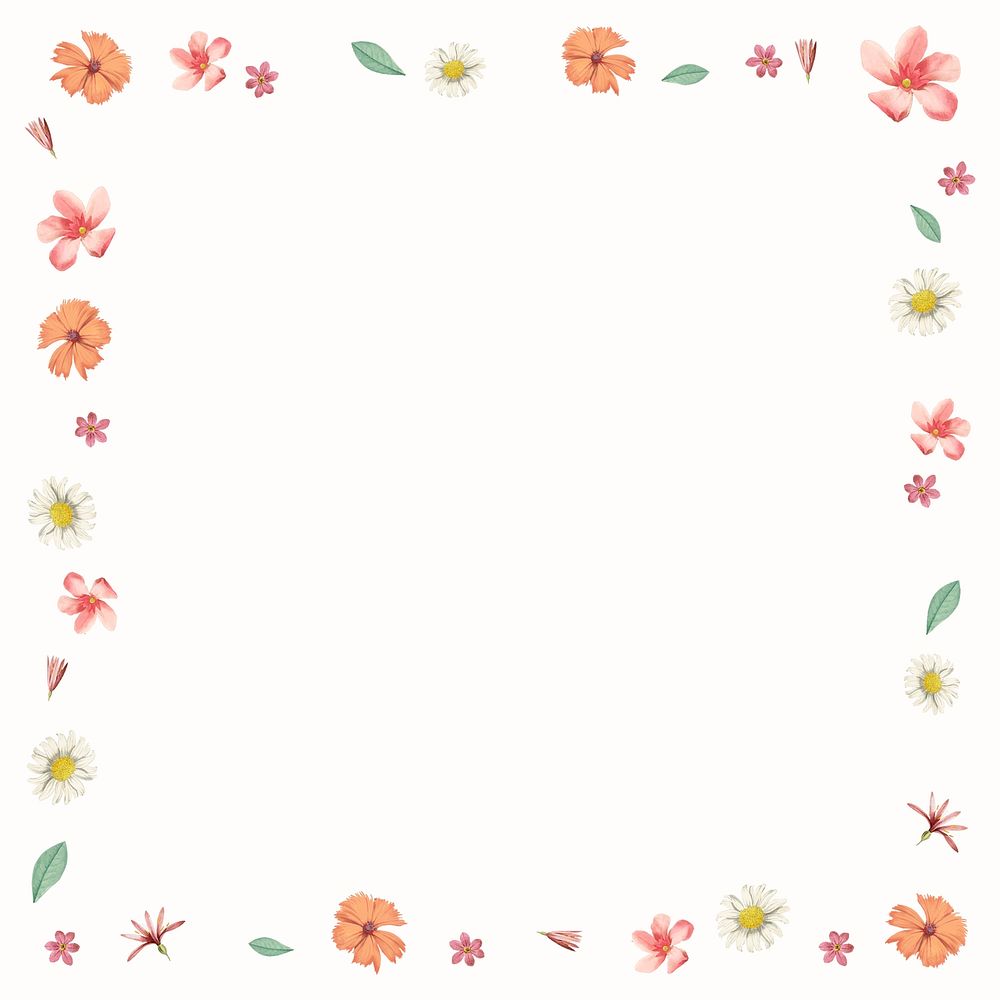 Spring frame background colorful aesthetic design psd