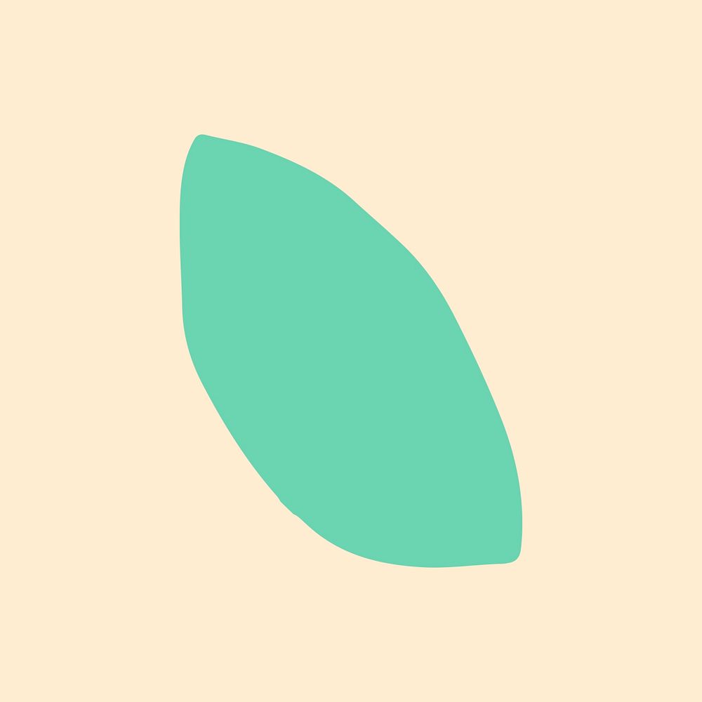 Abstract shape sticker, cute green design vector