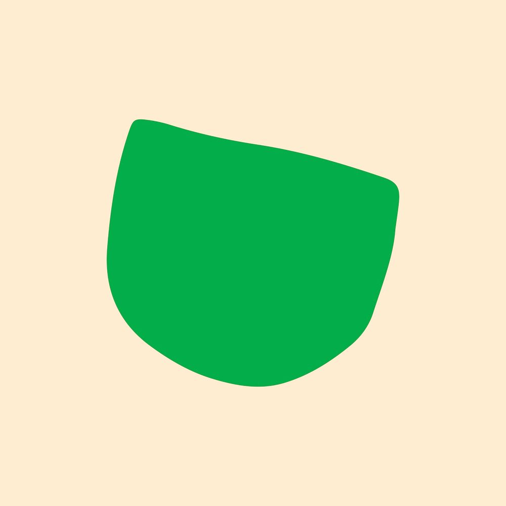 Green semicircle sticker, geometrical shape vector
