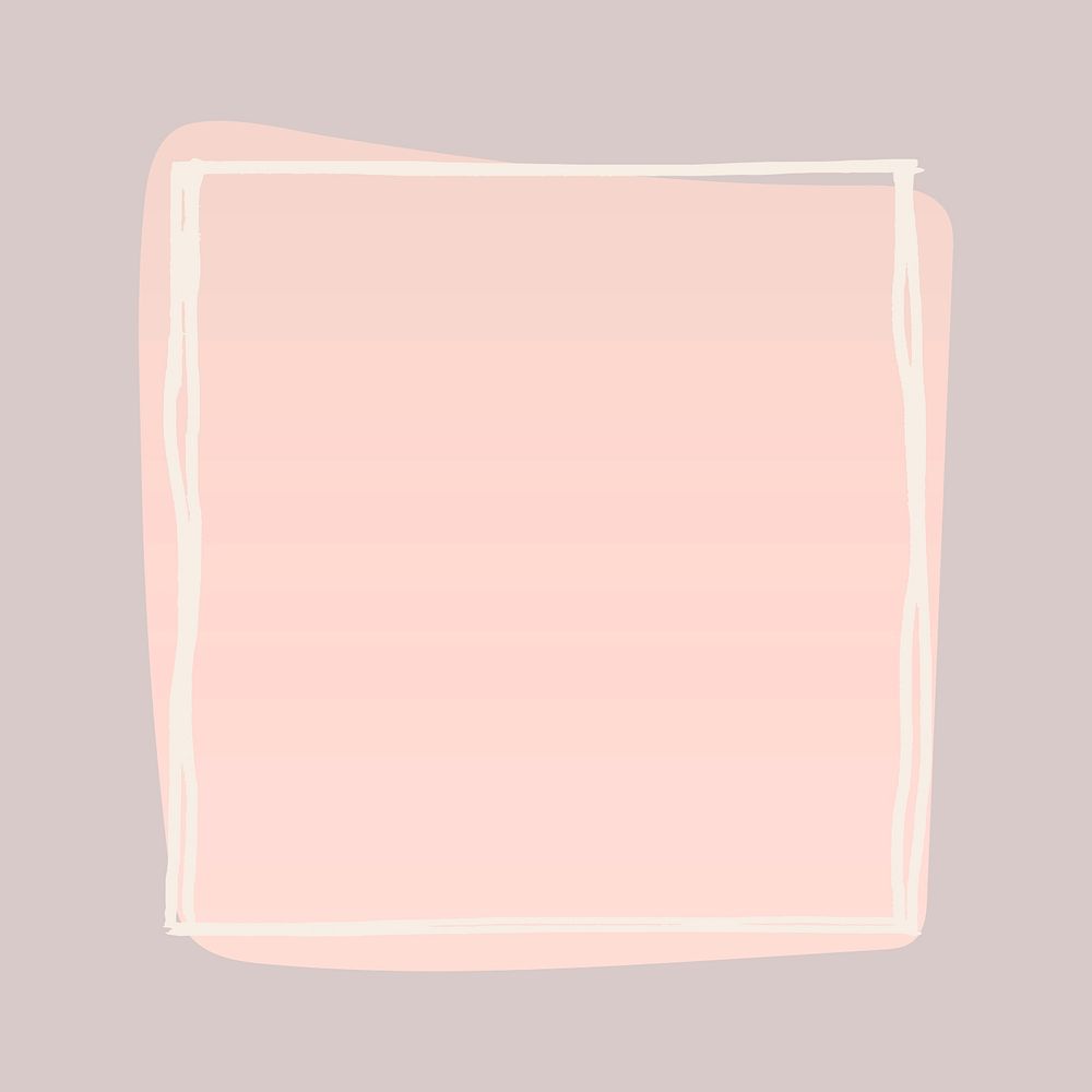 Pink frame background, cute pastel design psd