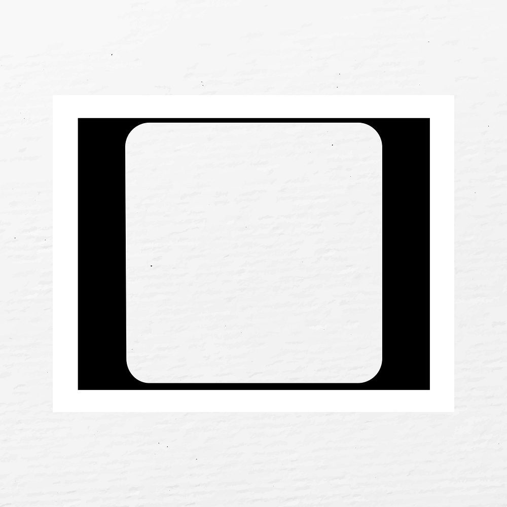 Black retro frame, simple square design psd