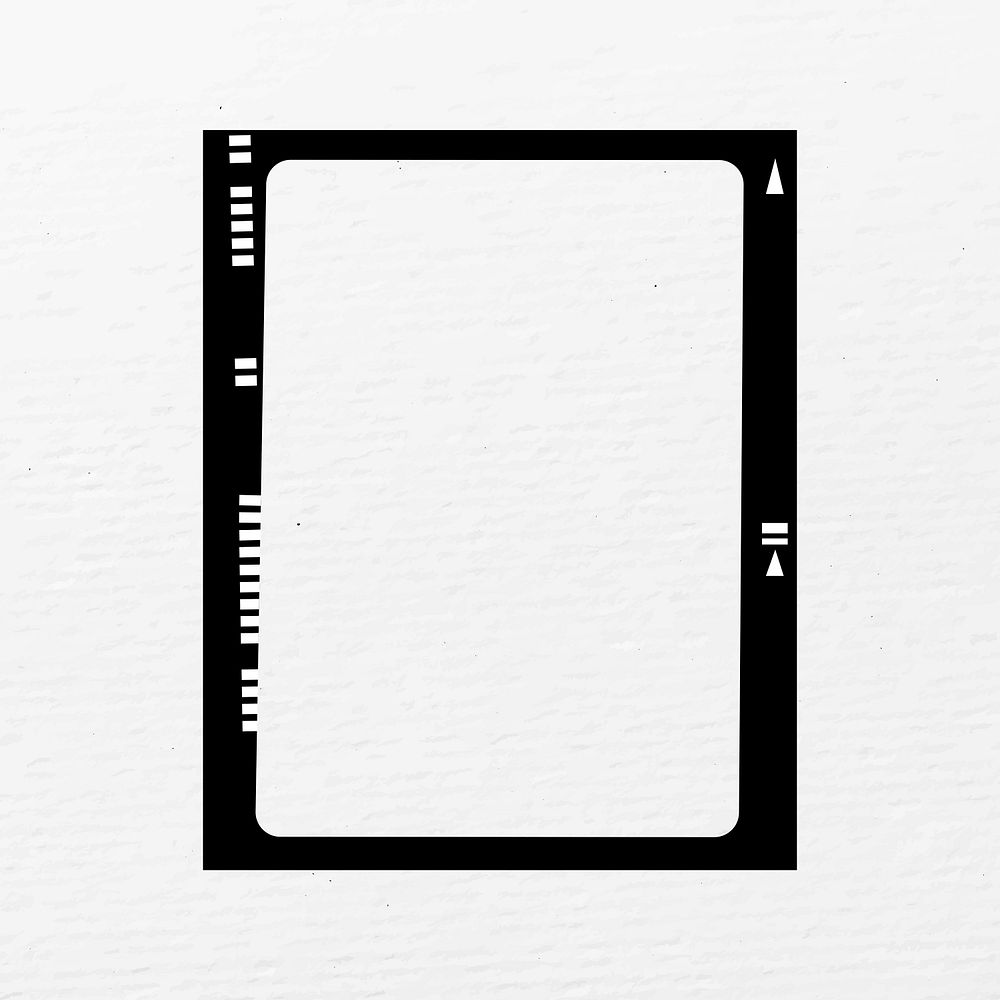 Vintage film frame, black rectangle design psd