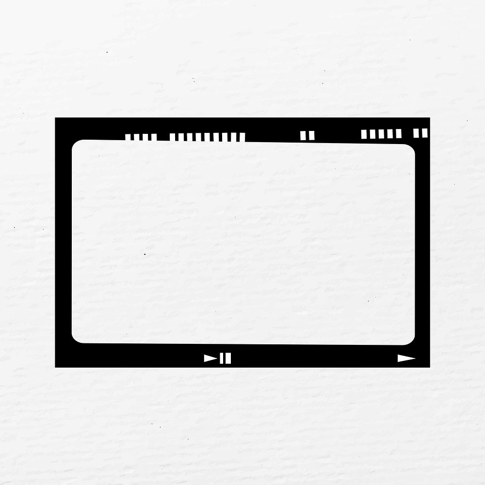 Vintage film frame, black rectangle design psd