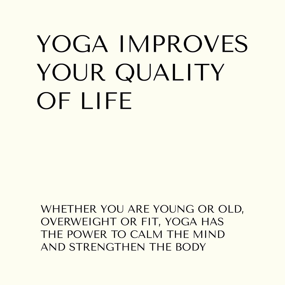 Yoga class Facebook post template, health & wellness design vector