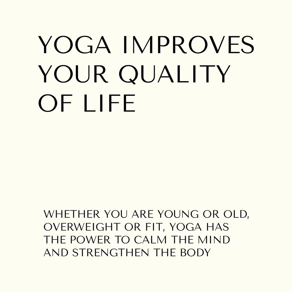 Yoga class Instagram post template, health & wellness design psd