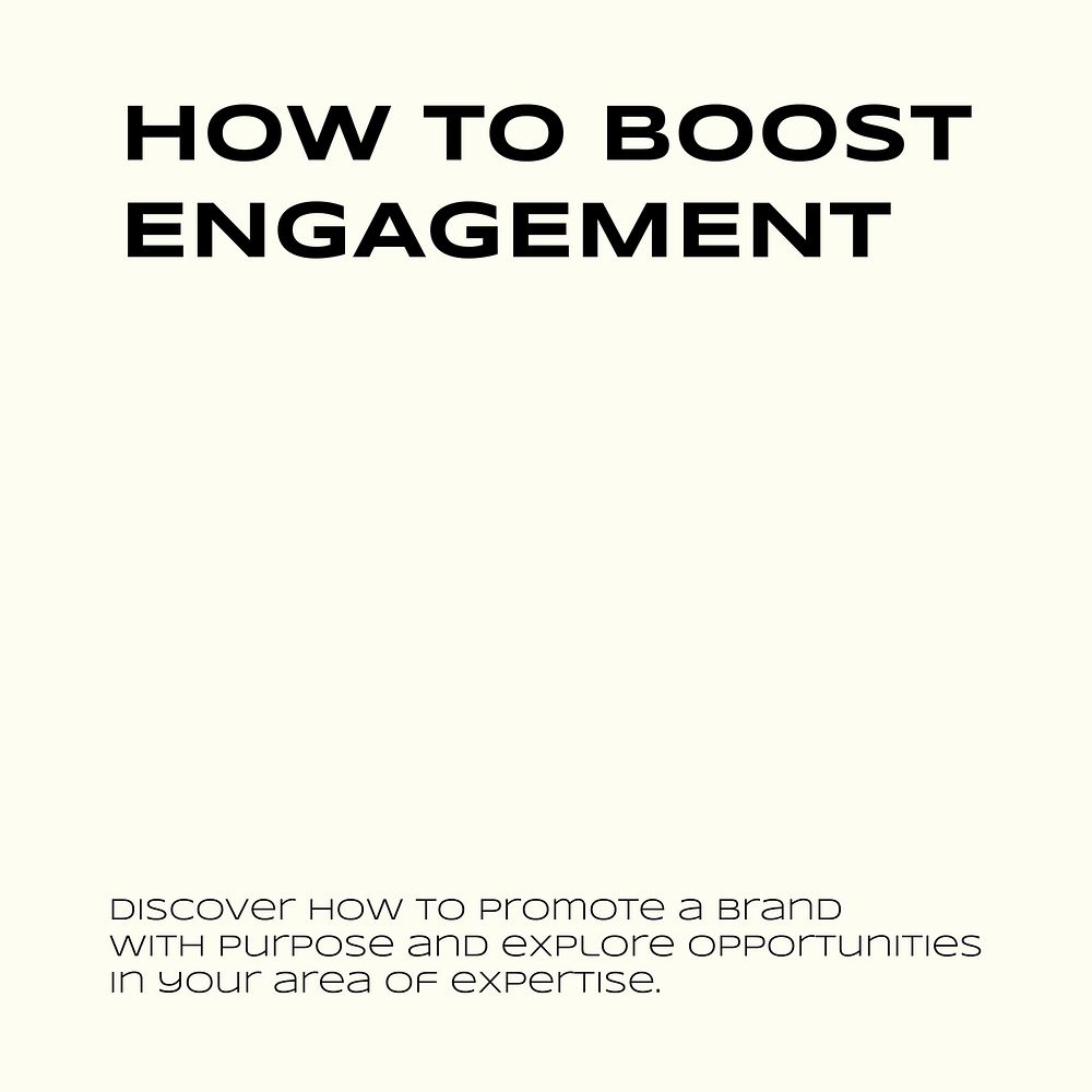 Social media engagement Facebook post template, marketing course vector