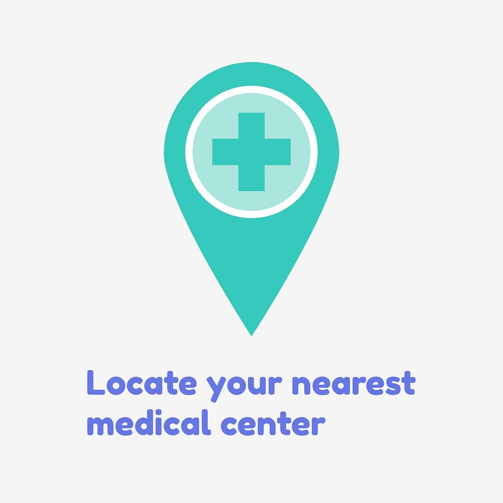 Medical center Instagram post template, healthcare service psd