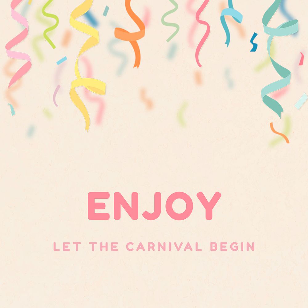 Festive confetti Instagram post template, colorful celebration psd set