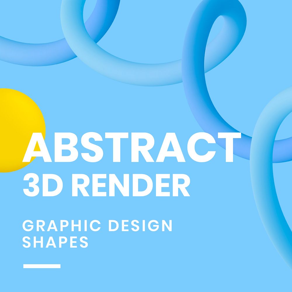 3D render Facebook post template abstract design psd