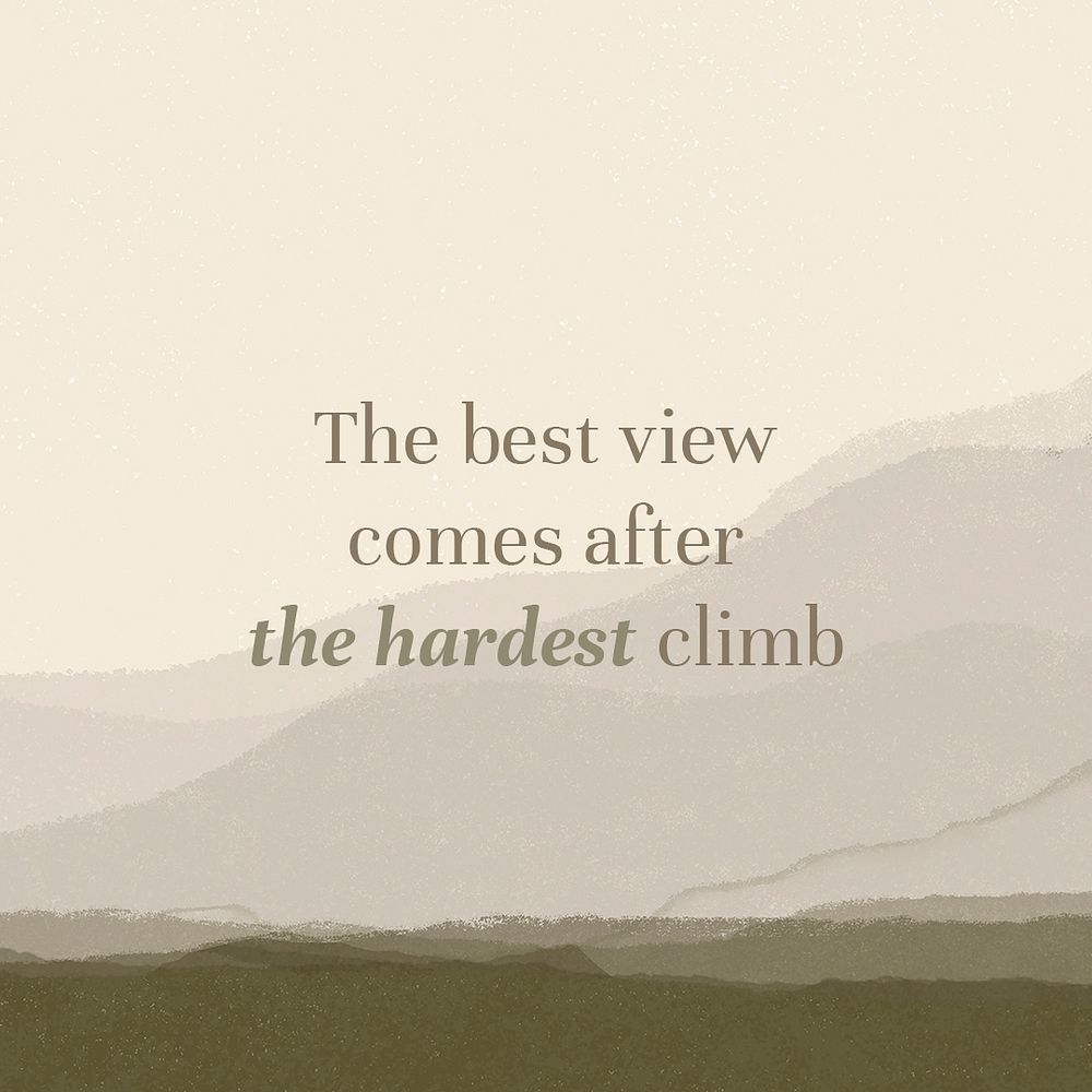 Aesthetic Instagram post, nature landscape with quote