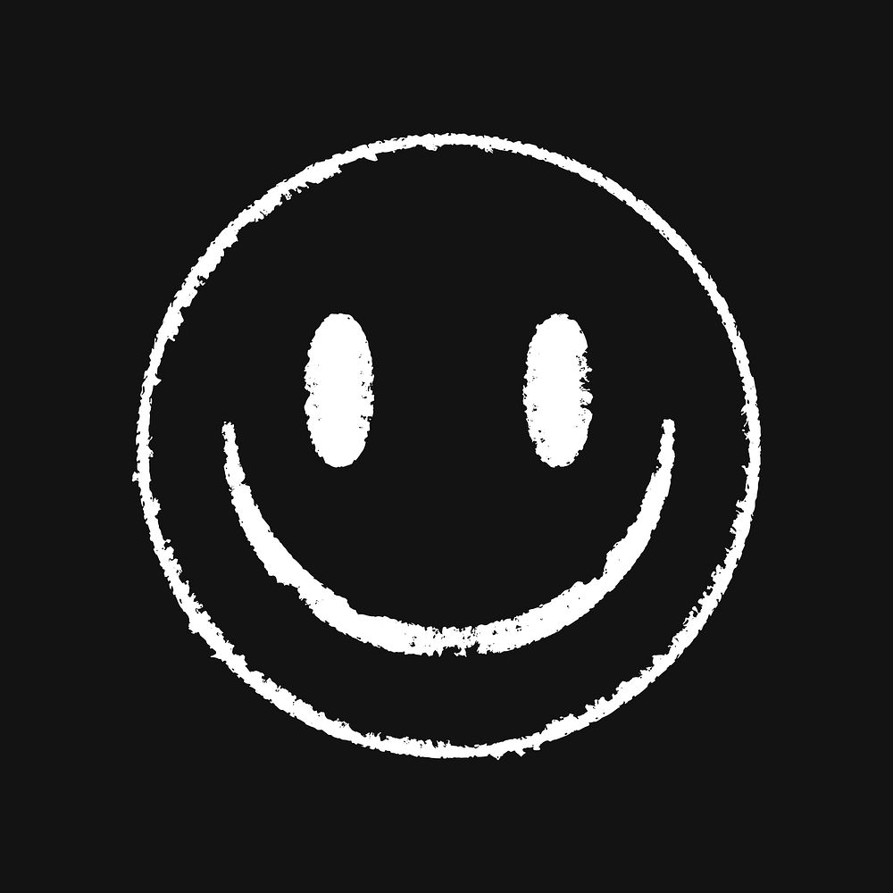 Cyberpunk smiling face clipart, grunge, funky design