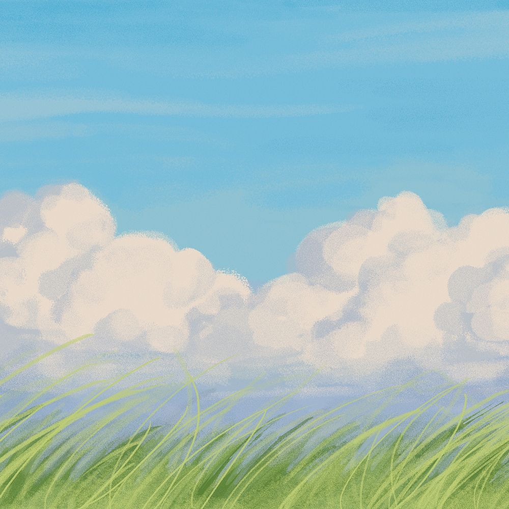 Blue sky background, minimal spring design