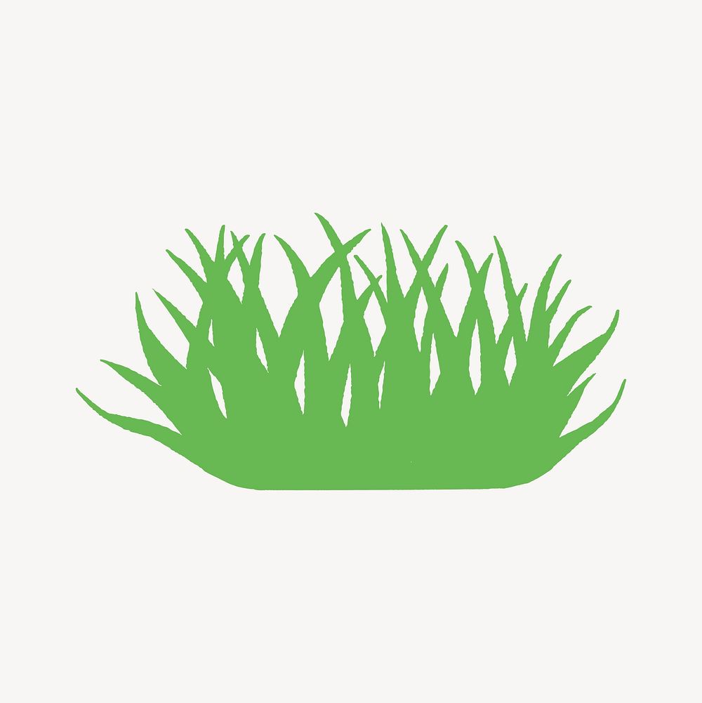 Nature sticker, minimal grass design vector