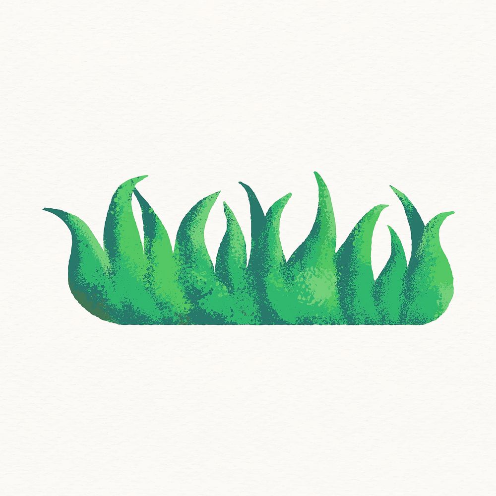 Nature sticker, minimal grass field design vector
